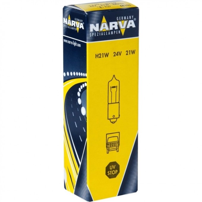 Лампа NARVA HALOGEN MINIATURE LAMPS H21W BAY 9S 24V 21W 84206454