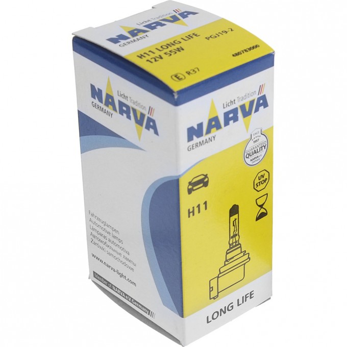 Лампа NARVA LONG LIFE H11 55W PGJ19-2 12V 82345515