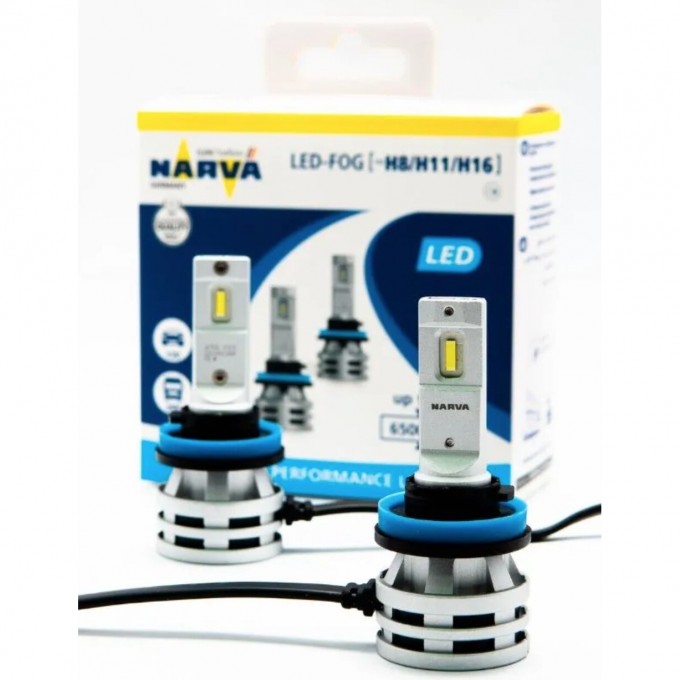 Лампа NARVA RANGE PERFORMANCE LED FOG 6500K H8/H11/H16 2 шт. 84207442