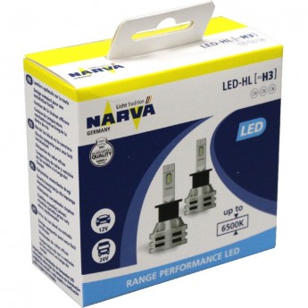 Лампа NARVA RANGE PERFORMANCE LED H3 NVA X2 6000K 2шт.