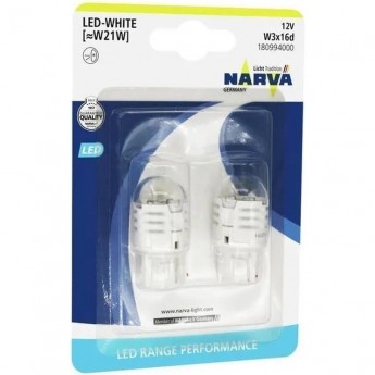 Лампа NARVA RANGE PERFORMANCE LED W21 white 2 шт.