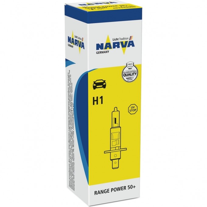 Лампа NARVA RANGE POWER 50+ 12V 55W H1 47386695