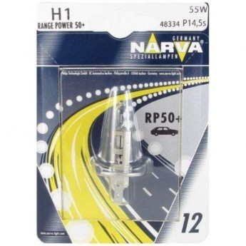 Лампа NARVA RANGE POWER 50+ 12V H1 55W P14.5s бокс 2шт.