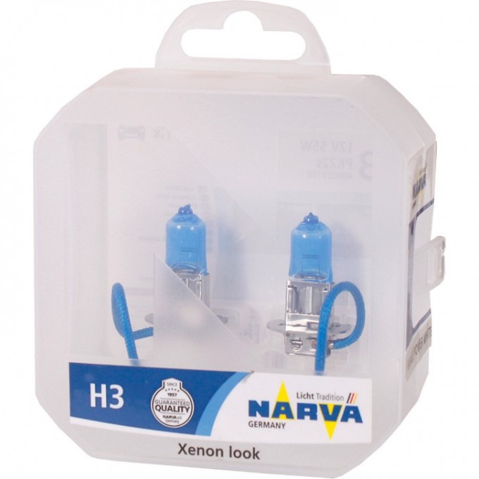 Лампа NARVA RANGE POWER WHITE 12 В H3 55 Вт 2 шт. 77109037