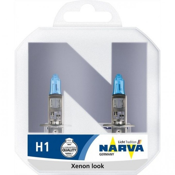 Лампа NARVA RANGE POWER WHITE H1 12V 55W white 2шт. 73859863