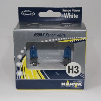 Лампа NARVA RANGE POWER WHITE H3 12V 55W PK22s 2 шт.