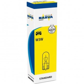 Лампа NARVA STANDARD 12V W3W 3W W2.1x9.5d бесцокольная