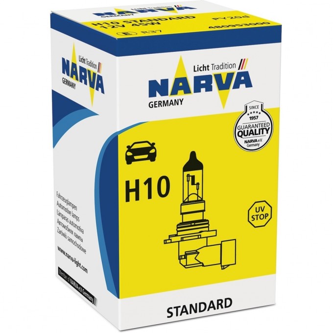 Лампа NARVA STANDARD H10 12V 42W PY20d 83812952