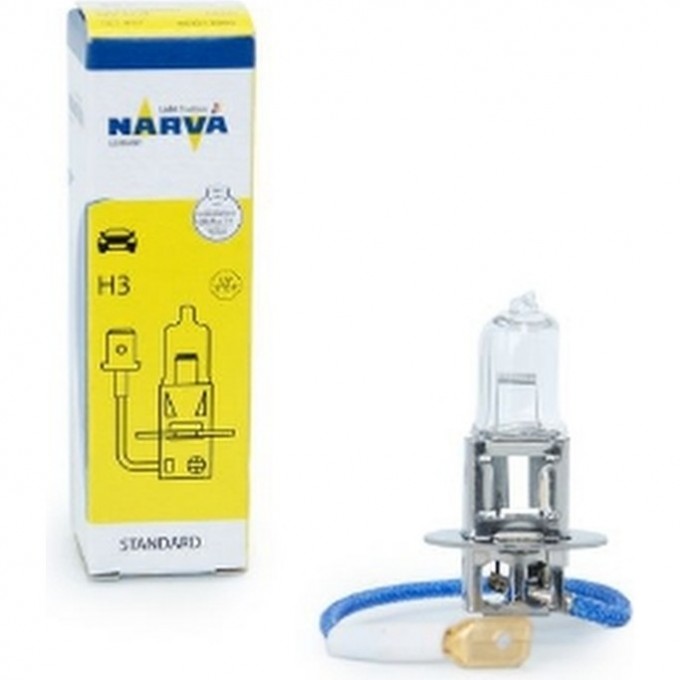 Лампа NARVA STANDARD H3 12V 55W PK22s super white 81122759